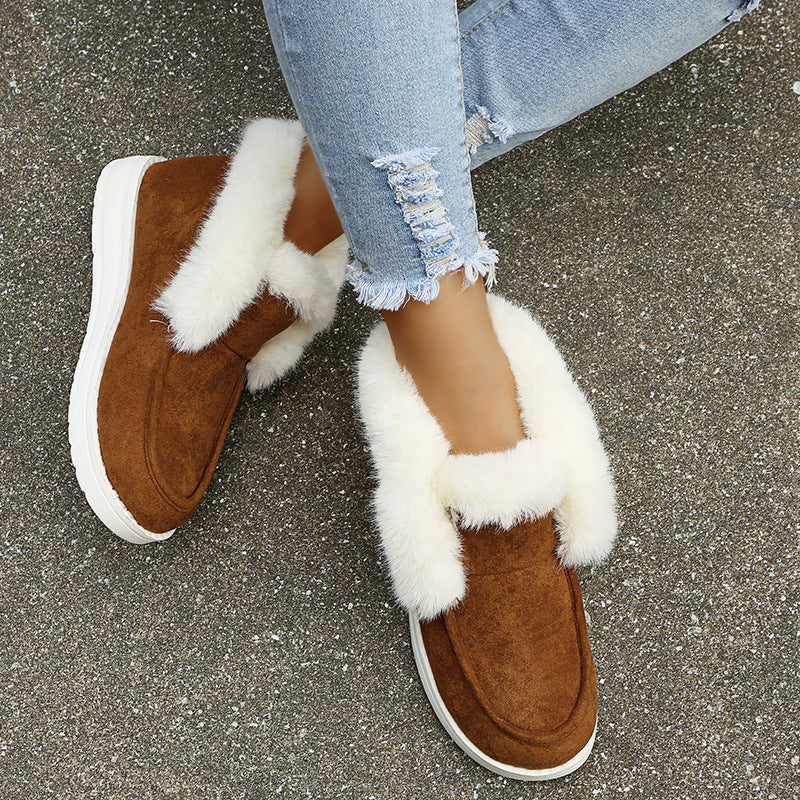 Sally | Cozy Winter Fur-Lined Slip-On Boots – Orthopedic Warm Comfort Shoes