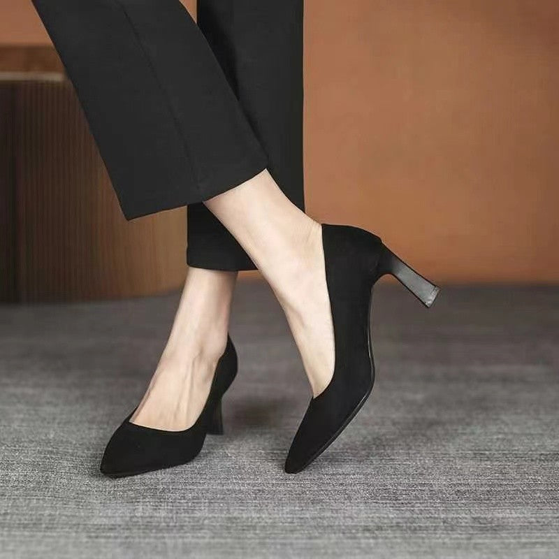 Elegant Black Stiletto Heels by Elizabeth Ainsley