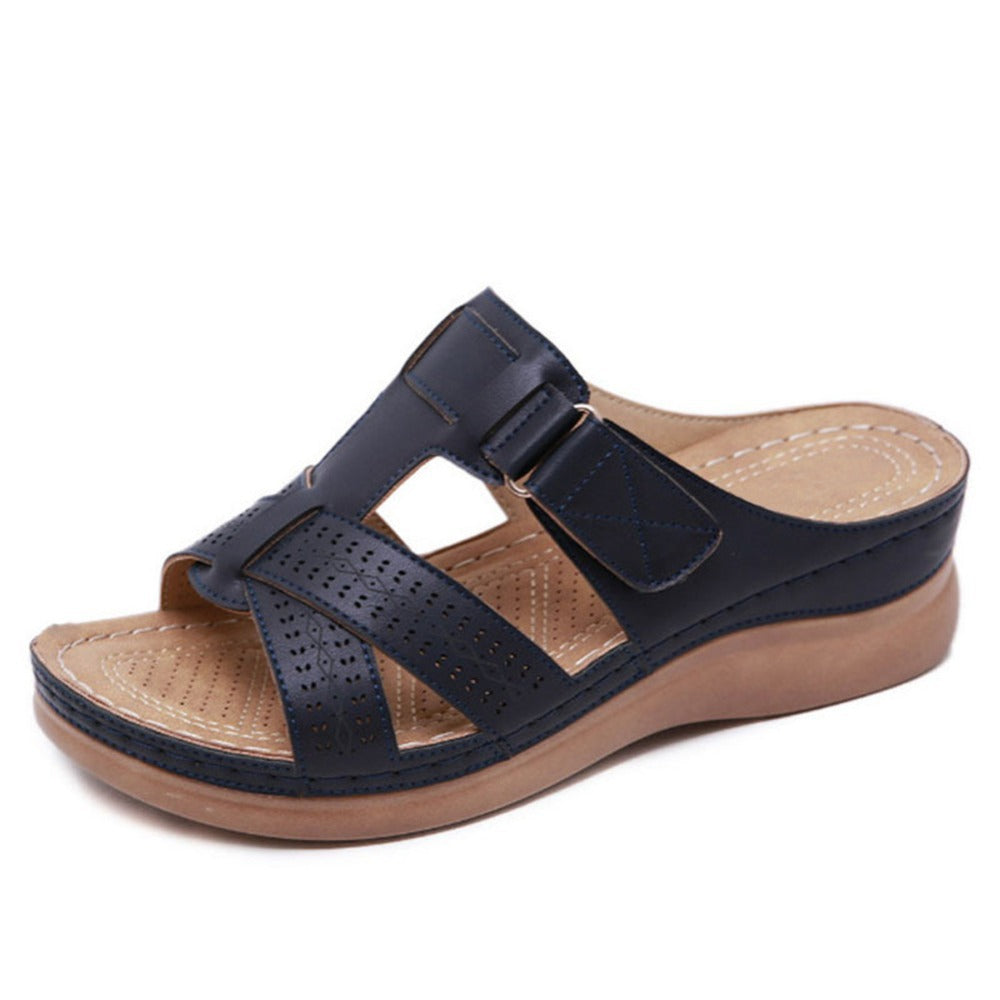 Vintage Wedge Elizabeth Ainsley Slip-On Ladies Sandals