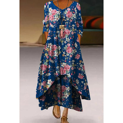 Artistic Floral Swing Dress by Elizabeth Ainsley