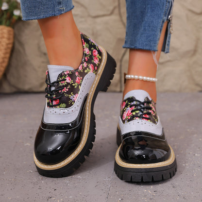 Chic Floral Elizabeth Ainsley Plus-Size Casual Shoes