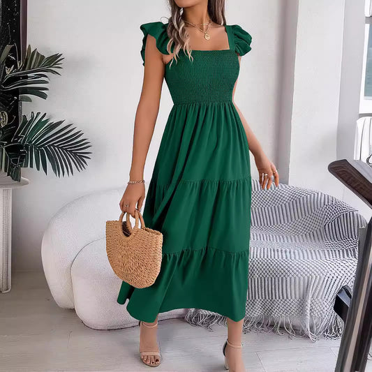 Elegant Elizabeth Ainsley Sleeveless Midi Summer Dress