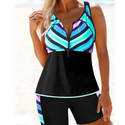 Floral Leaf Skirt Tankini by Elizabeth Ainsley