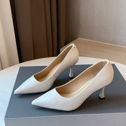 Elegant Sheepskin Pointed Heels by Elizabeth Ainsley