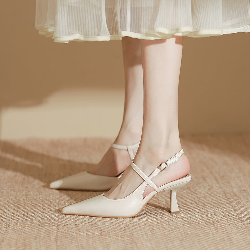 Elegant Elizabeth Ainsley Pointed Toe High Heel Sandals