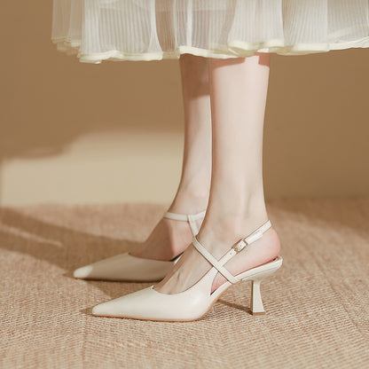 Elegant Elizabeth Ainsley Pointed Toe High Heel Sandals