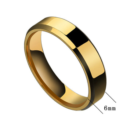 Classic Polished Stainless Steel Band Ring – 6mm Unisex Style