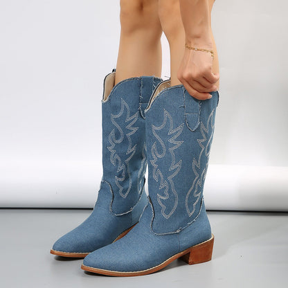 Elizabeth Ainsley Plus-Size Western Boots - Supportive Fit