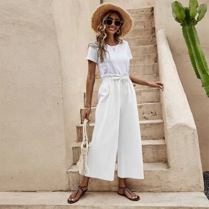 Pinterest-Inspired Elizabeth Ainsley Linen Wide Leg Pants