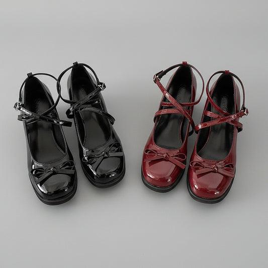 Chic Mary Jane Bow Heels by Elizabeth Ainsley