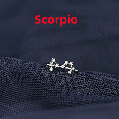 Zodiac Constellation Adjustable Ring – Celestial Star Sign Band