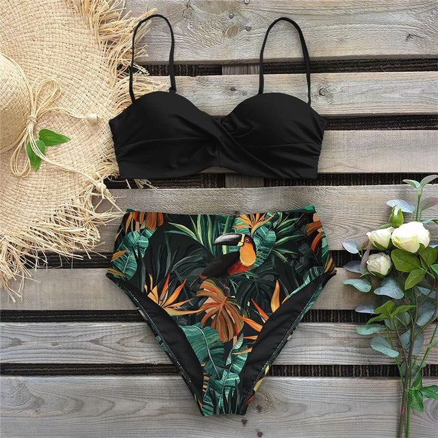 Floral High Waist Bikini by Elizabeth Ainsley