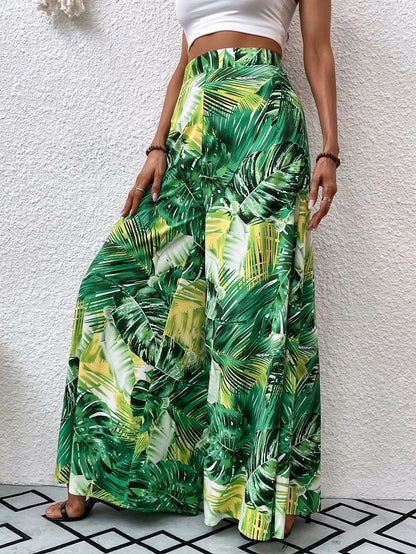 Chic Floral Wide-Leg Pants by Elizabeth Ainsley