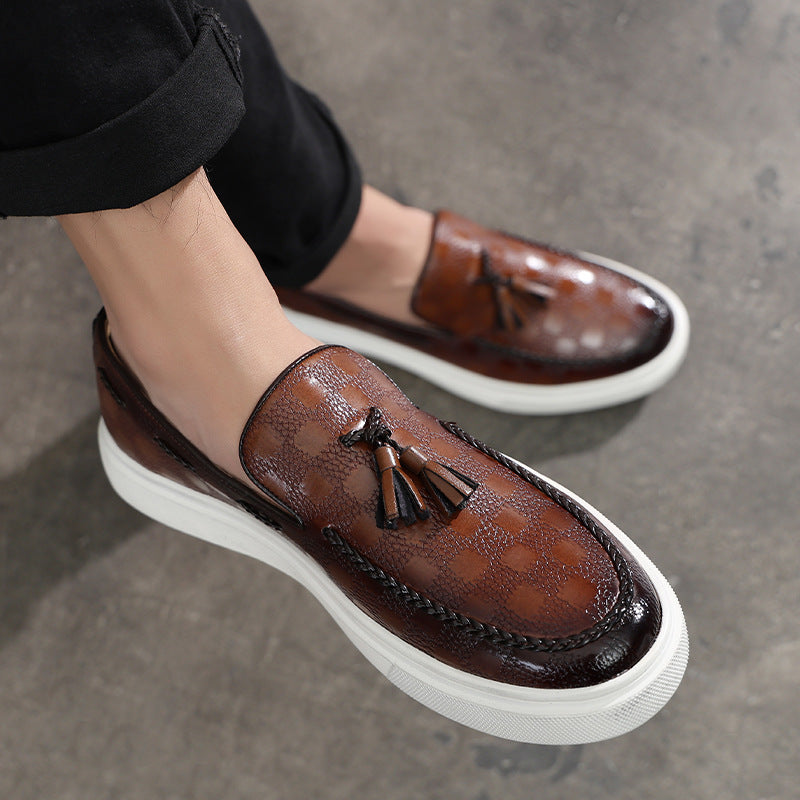 Versatile Elizabeth Ainsley Men's Tassel Slip-On Loafers