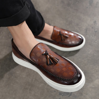 Versatile Elizabeth Ainsley Men's Tassel Slip-On Loafers