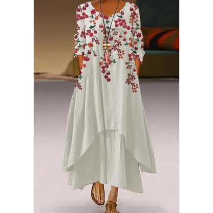 Artistic Floral Swing Dress by Elizabeth Ainsley