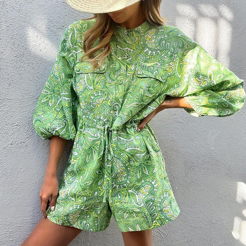 Vibrant Print Elizabeth Ainsley Summer Romper