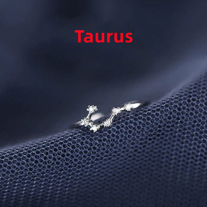Zodiac Constellation Adjustable Ring – Celestial Star Sign Band