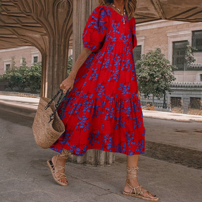 Floral Print Elizabeth Ainsley Summer Midi Dress