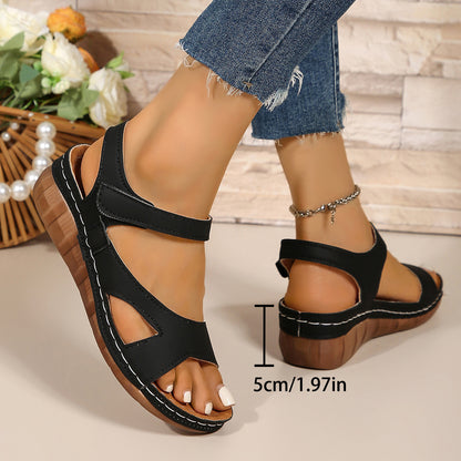 Retro Velcro Platform Sandals by Elizabeth Ainsley
