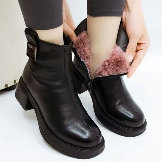 Elizabeth Ainsley Mid Heel Boots - Elegant Support