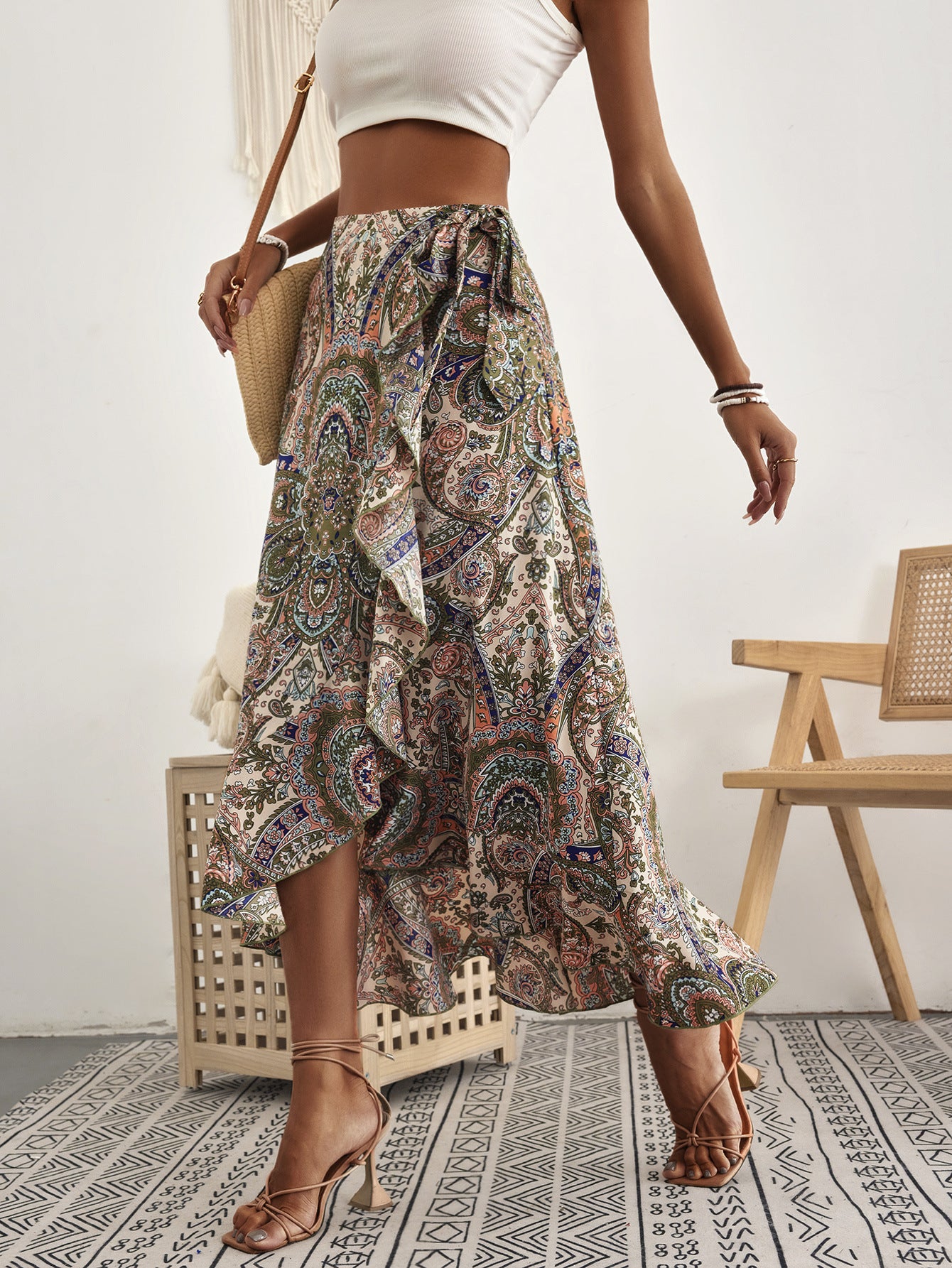 Boho Ruffle Elizabeth Ainsley Pinterest-Inspired Skirt