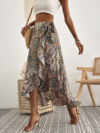 Boho Ruffle Elizabeth Ainsley Pinterest-Inspired Skirt