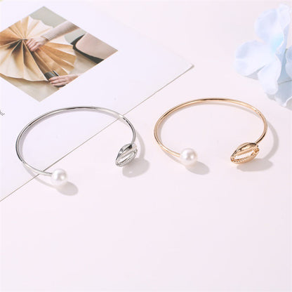 Simple Temperamental All-match Pearl Opening Bracelet
