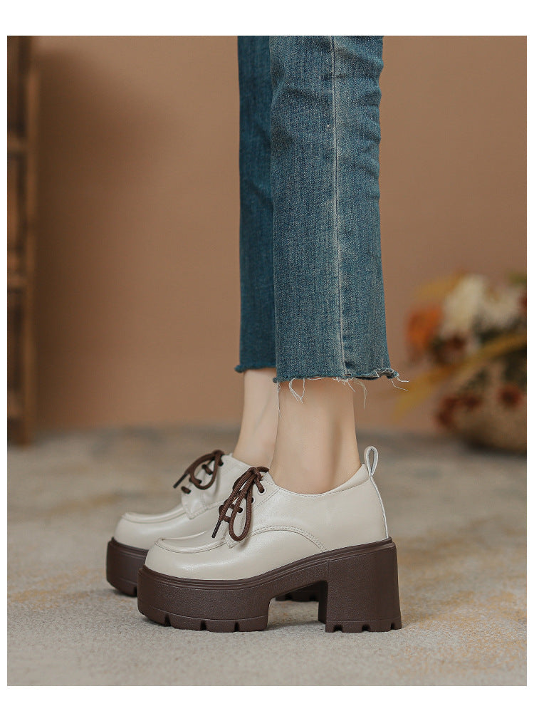 Elizabeth Ainsley Loafers - Chunky Sole, Thick Heel