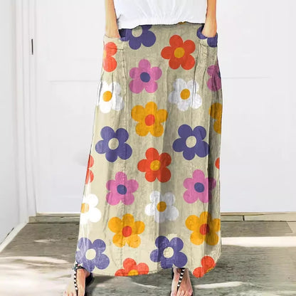 Retro Floral Elizabeth Ainsley Everyday Pocket Skirt