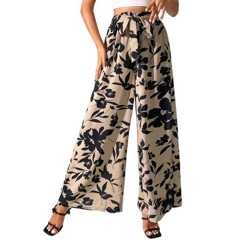Floral High Waist Wide Leg Pants by Elizabeth Ainsley