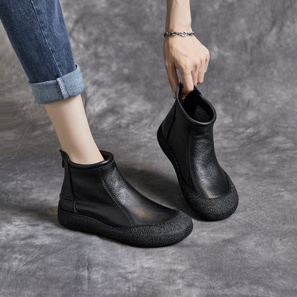Elizabeth Ainsley Cowhide Ankle Boots - Supportive Comfort