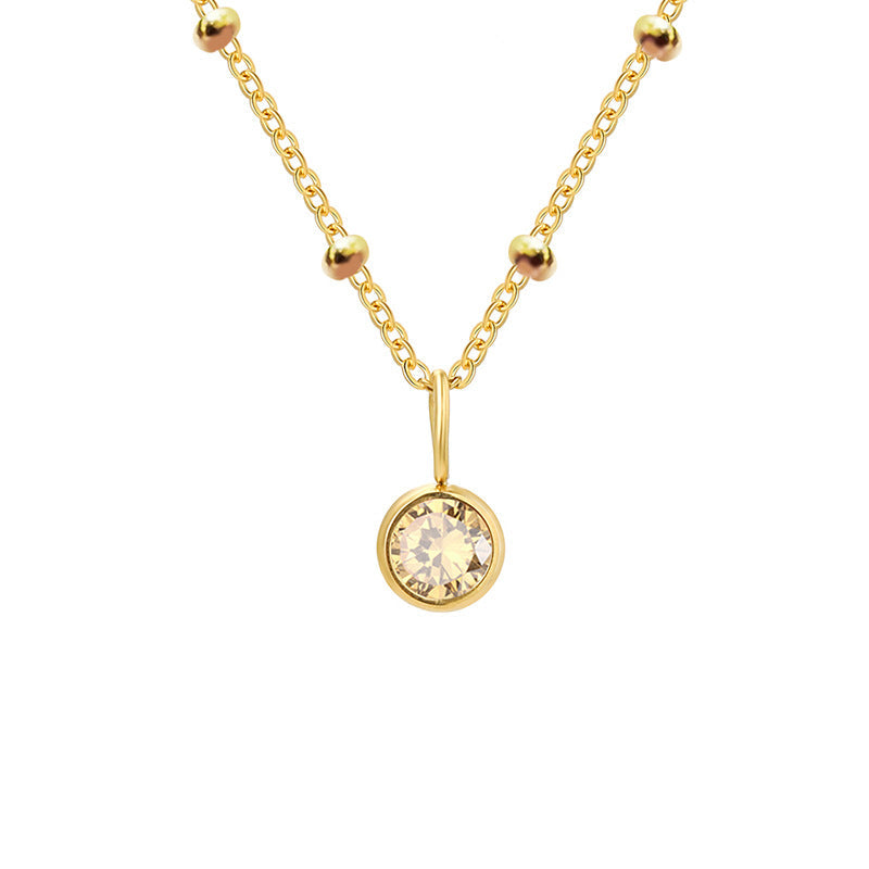 Classic Birthstone Solitaire Necklace