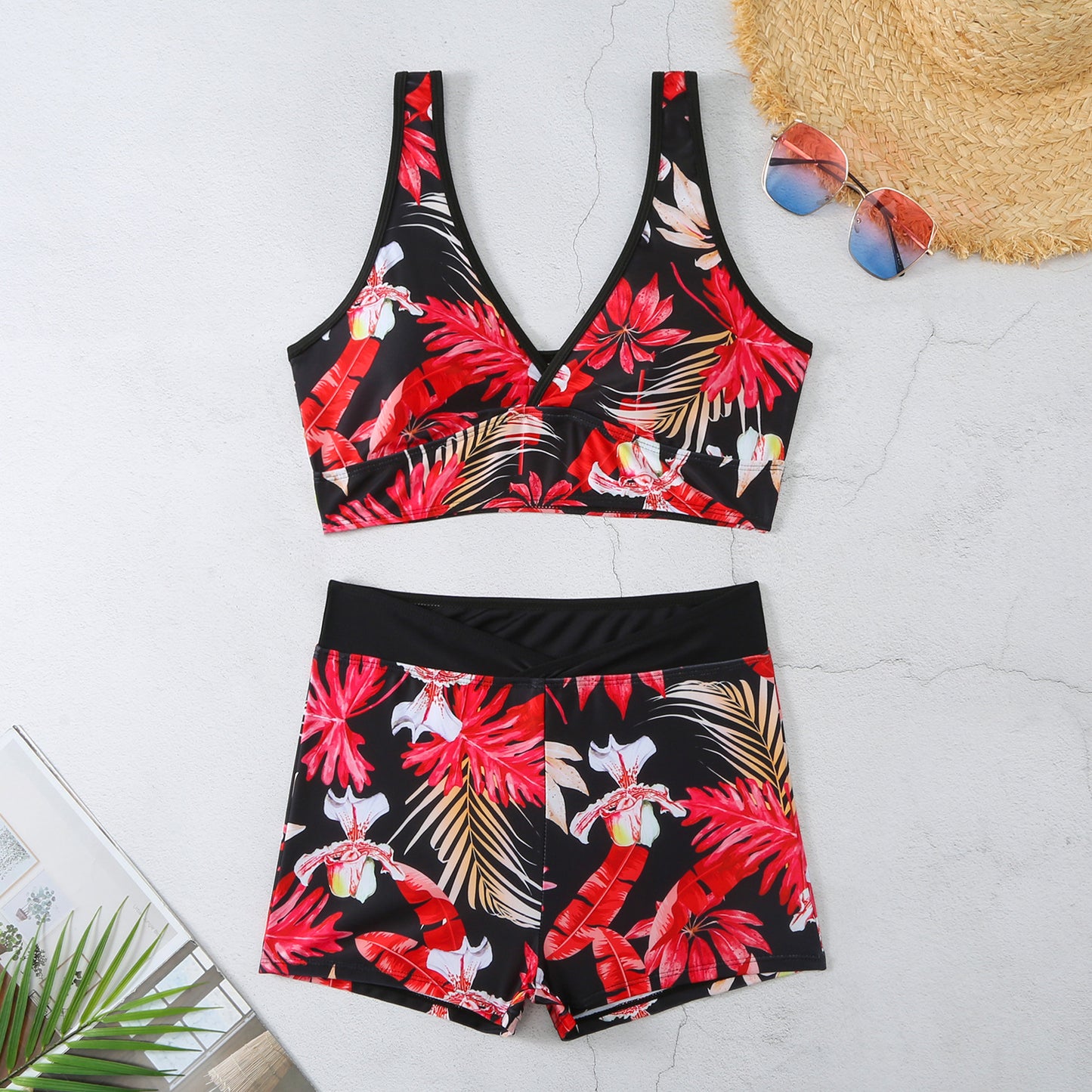 Vibrant Printed Boxer Bikini by Elizabeth Ainsley