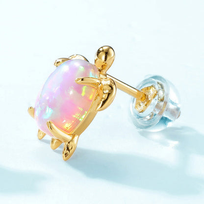 Ocean Series Turtle Opal Earrings