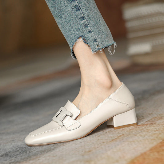 Retro Chunky Heel Pumps by Elizabeth Ainsley