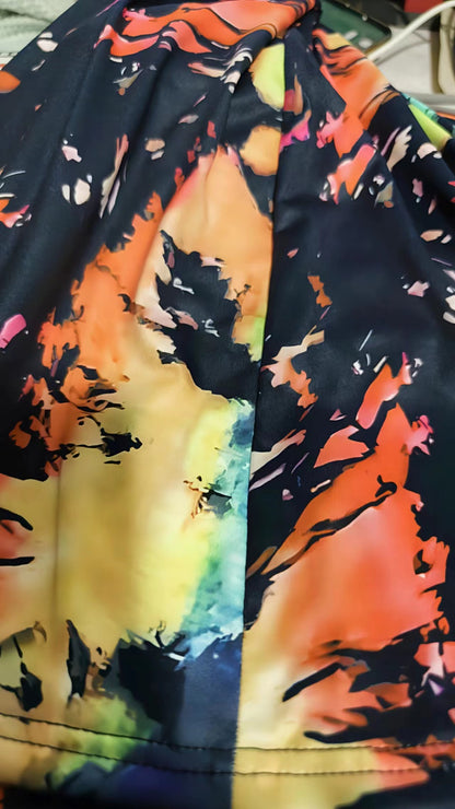 Vibrant Tie Dye V-Neck Dress Elizabeth Ainsley