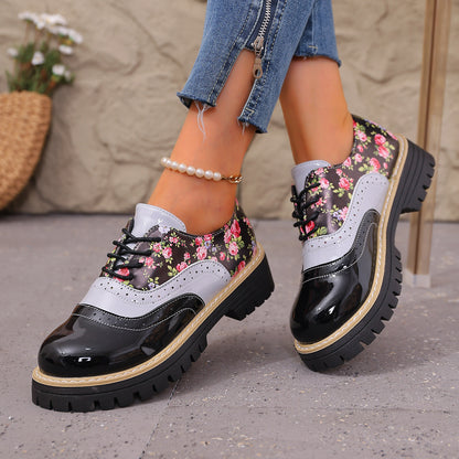 Chic Floral Elizabeth Ainsley Plus-Size Casual Shoes