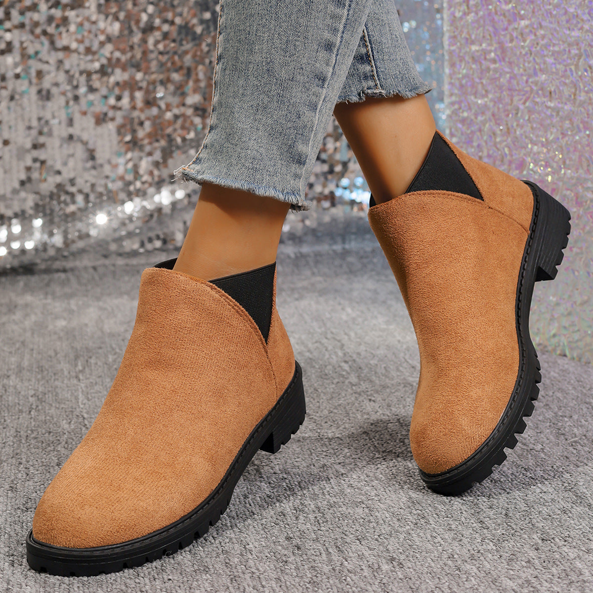 Elizabeth Ainsley Women's Chunky Heel Martin Boots