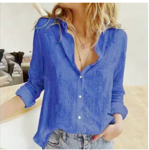 Relaxed Fit Elizabeth Ainsley Lapel Cardigan Blouse