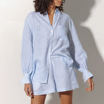Striped Cotton Set Elizabeth Ainsley Pinterest-Inspired Outfit