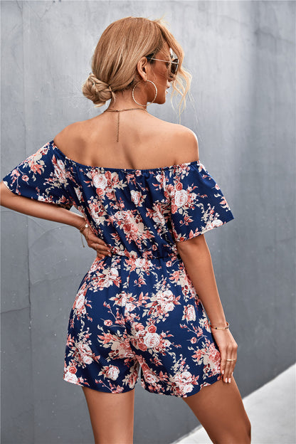 Floral Off-Shoulder Elizabeth Ainsley Jumpsuit