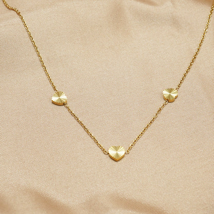 Faceted Disc Necklace & Matching Stud Earrings