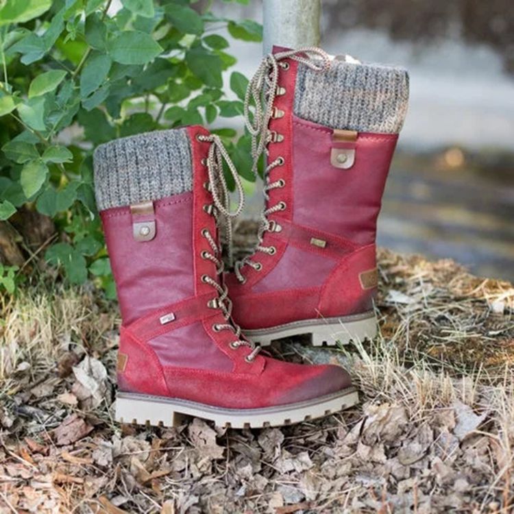 Elizabeth Ainsley Wool Boots - Low Heel, Side Zip Comfort