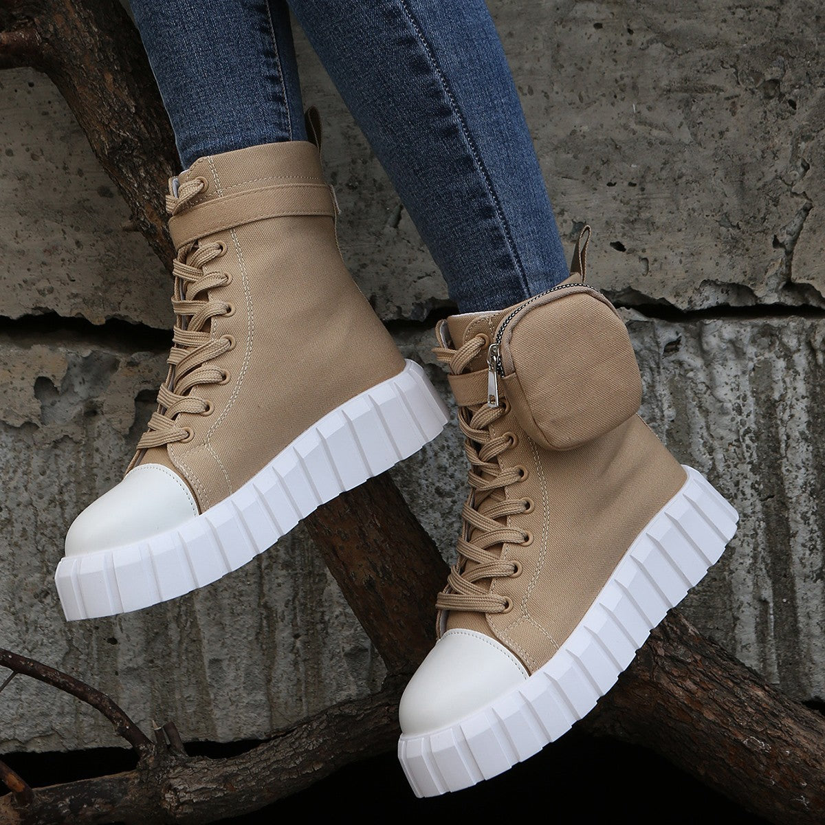 Elizabeth Ainsley High-Top Canvas Shoes - Breathable Comfort