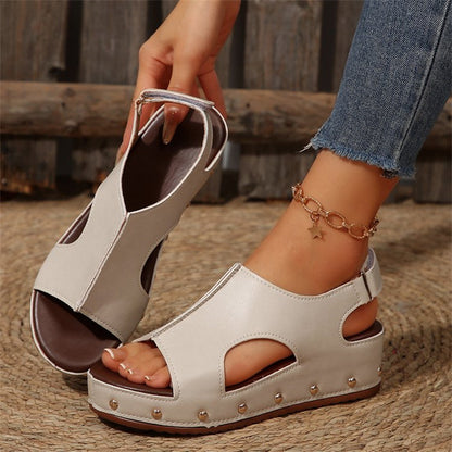 Chic Platform Peep Toe Sandals by Elizabeth Ainsley