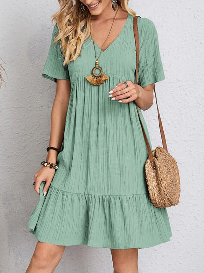 Chic Summer V-Neck Dress by Elizabeth Ainsley
