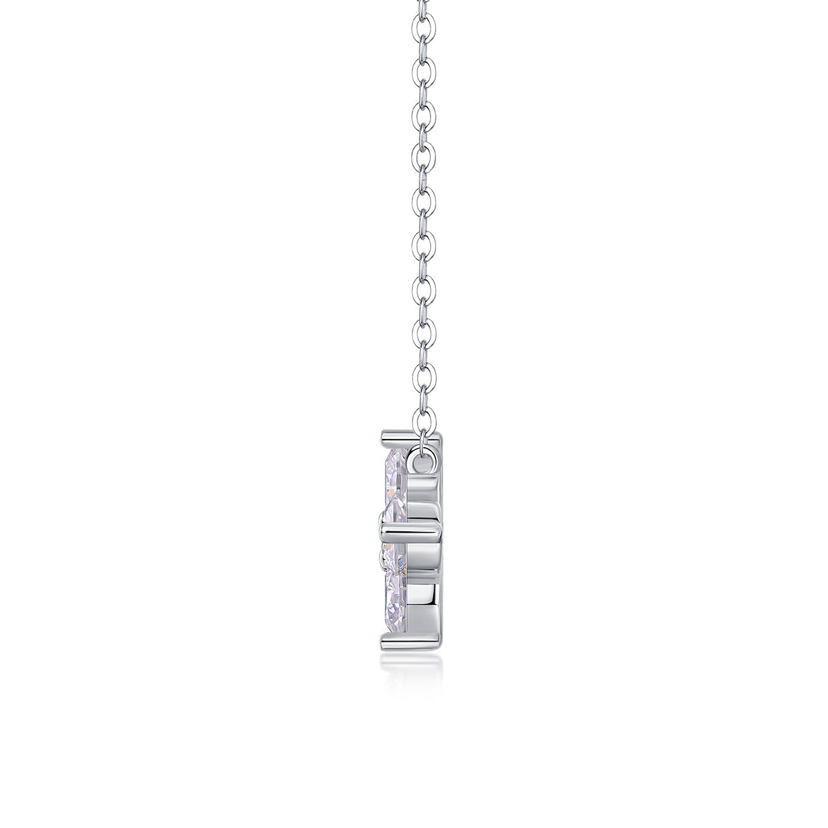 Lucky Four-Leaf Clover Moissanite Pendant Necklace