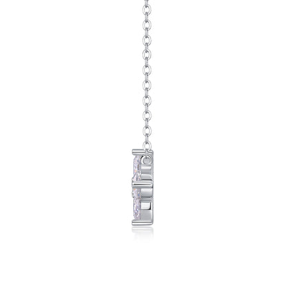 Lucky Four-Leaf Clover Moissanite Pendant Necklace