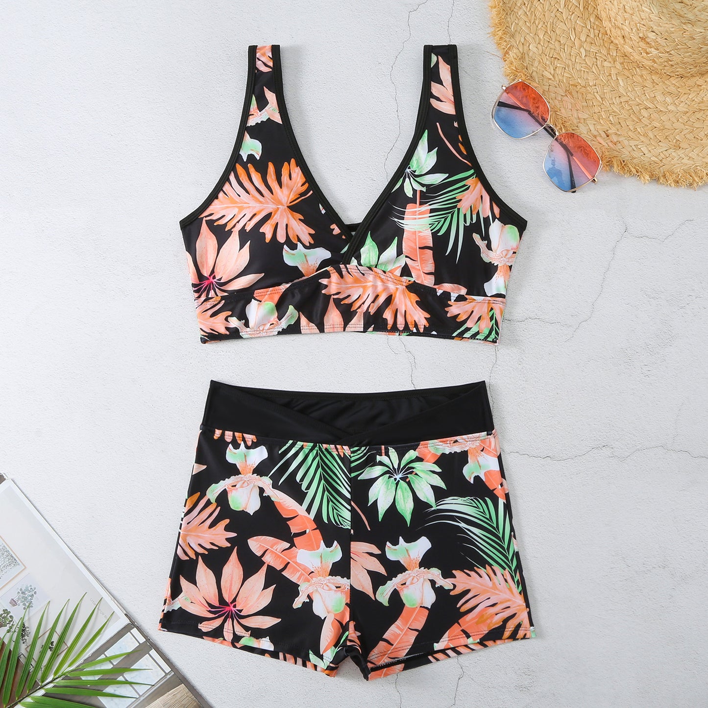 Vibrant Printed Boxer Bikini by Elizabeth Ainsley